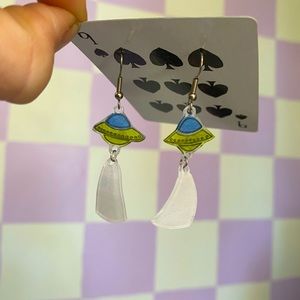 *3 for $12* Recycled Plastic UFO Earrings